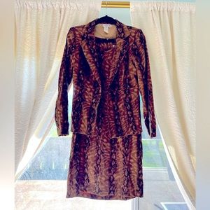 Vintage 90s Snakeskin Pattern Jacket & Dress Set 10